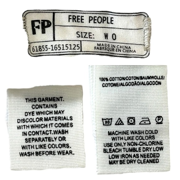 Free People - Women’s Overalls Dress ’Torn Up Jumper’ Distressed - White, Size 0 - Picture 17 of 17